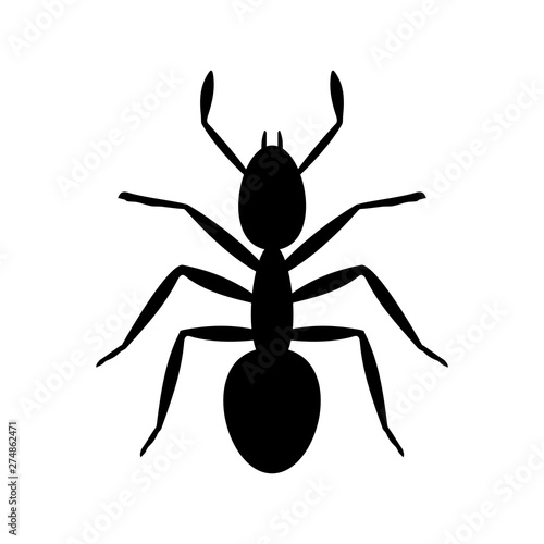 ant black flat icon. vector illustration logo. isolated on white background