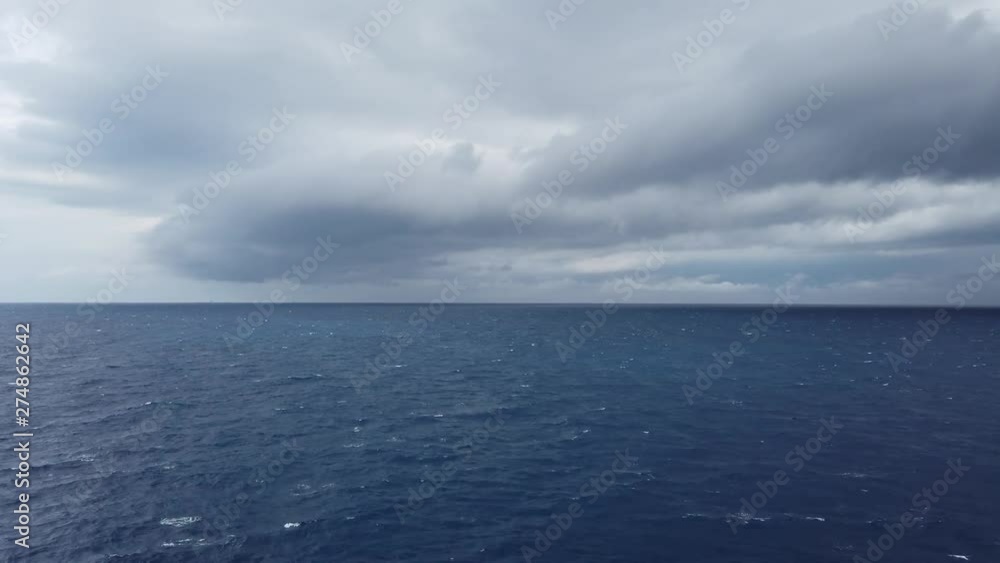 Ocean storm, black clouds, high wave and rain Ocean storm, black clouds, high wave and rain