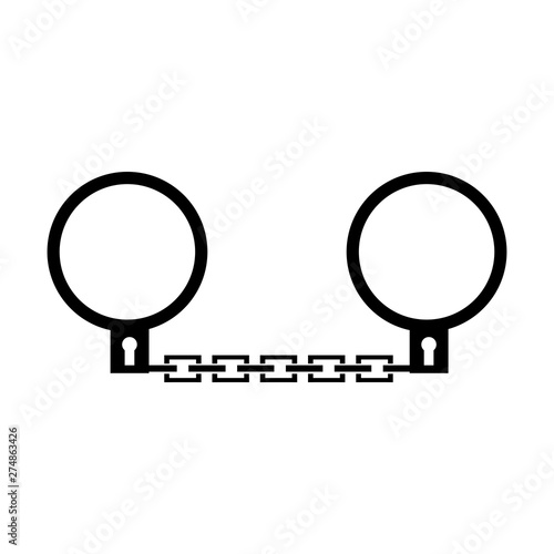 handcuffs flat icon. vector illustration logo. isolated on white background