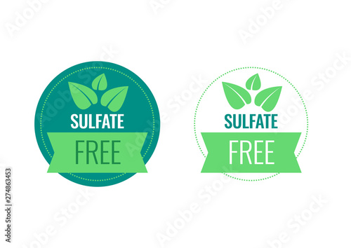 Sulfate Free sign or stamp symbol. Vector illustration