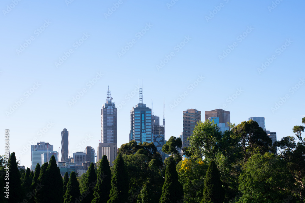 Melbourne skyline view