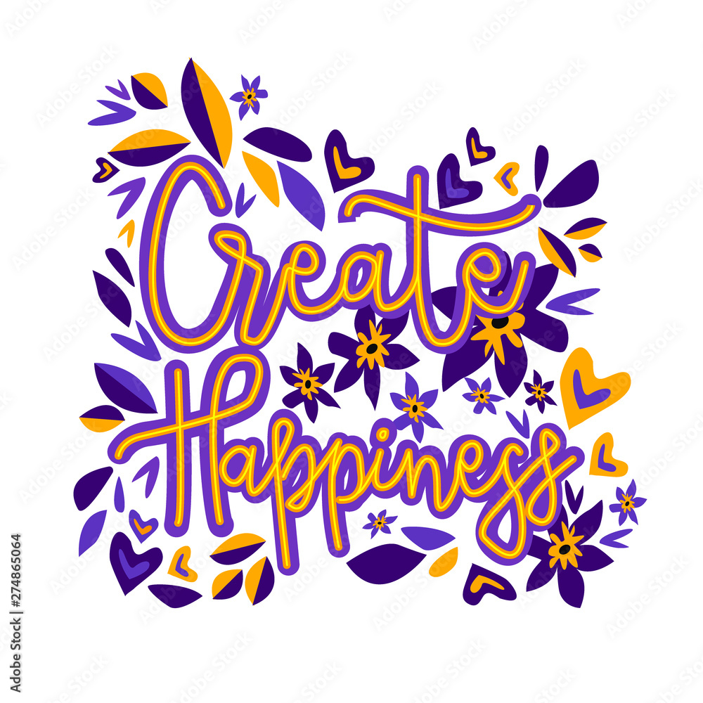 Vector hand drawn encouraging lettering positive phrase. Vector hand drawn encouraging lettering positive phrase.