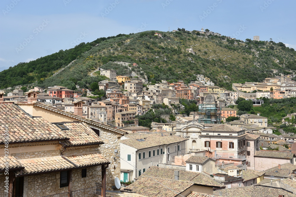 View of the town of Arpino, in central Italy