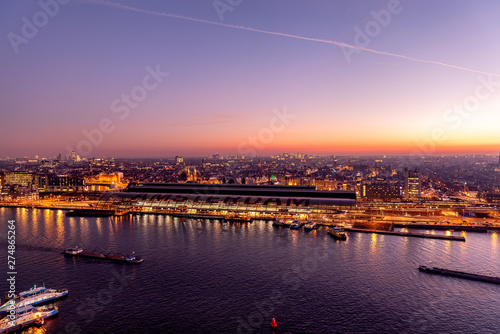 Amsterdam Holland Canals Sunset 