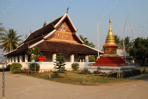 buddhist temple (wat aphay) in luang prabang (laos) 
