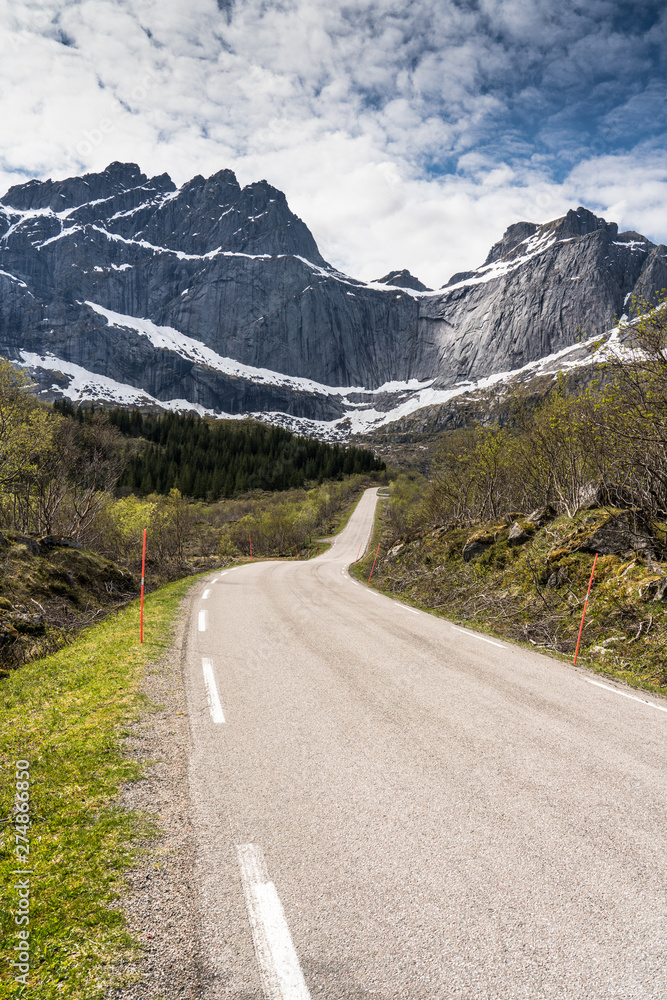 The road to Nusfjord, Lofoten Islands, Norway