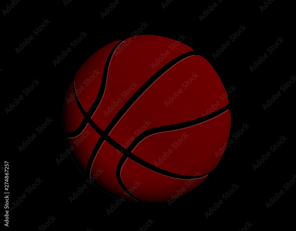 Sport icon. Basketball ball, simple flat logo template. Modern emblem for sport news or team. Isolated vector illustration.