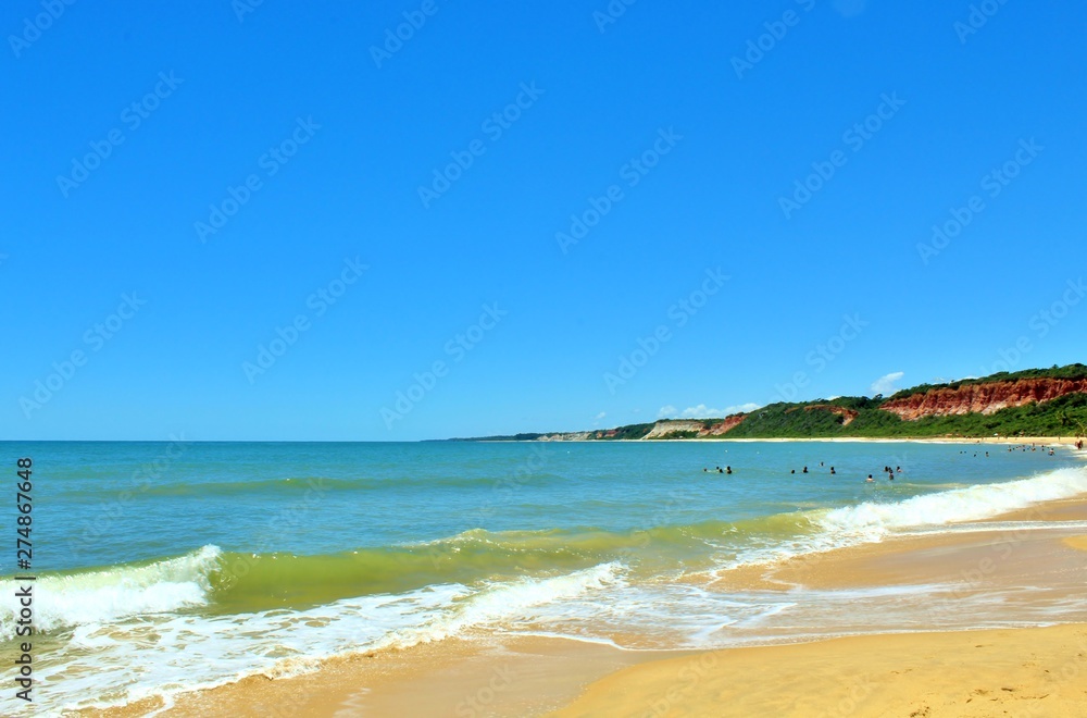 Praia tropical, Arraial D'ajuda, Bahia, Brasil