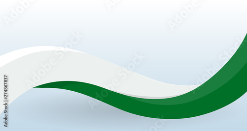 Saxony Waving National flag. Modern unusual shape. Design template for decoration of flyer and card, poster, banner and logo. Isolated vector illustration.