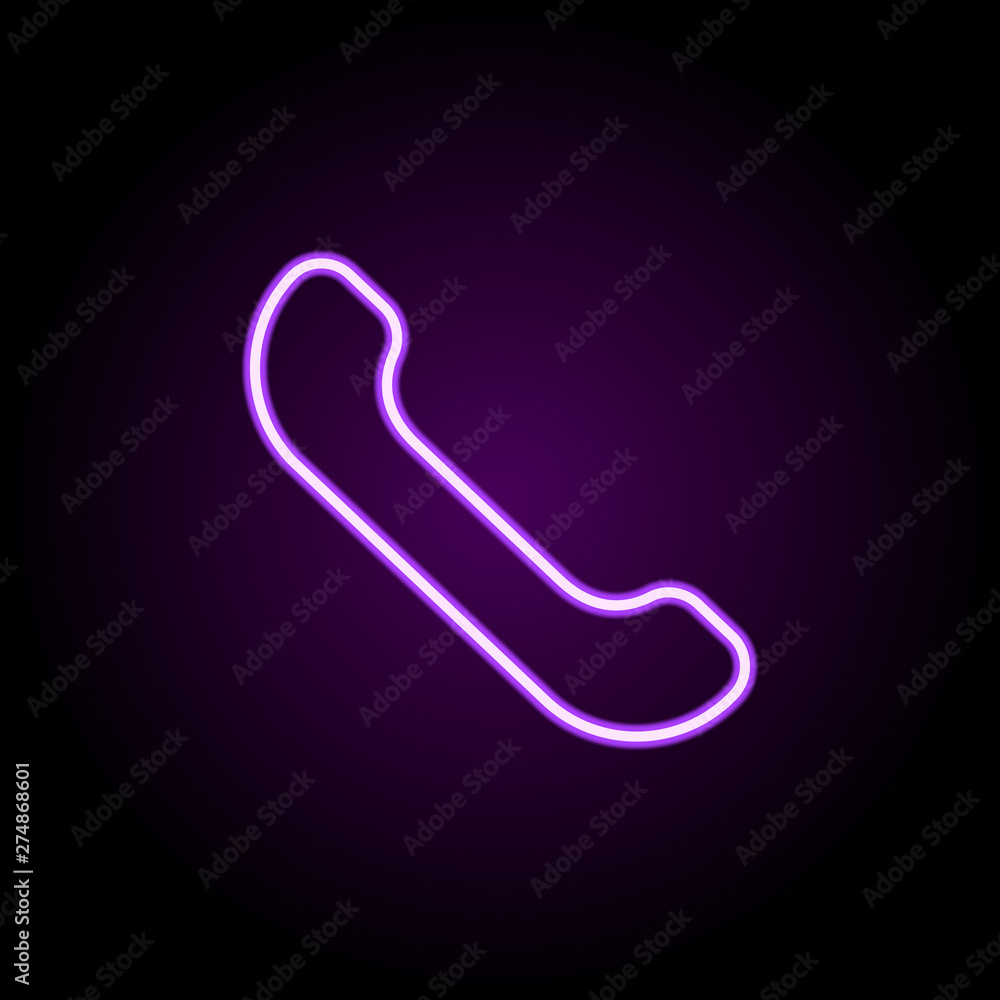 handset neon icon. Elements of hotel set. Simple icon for websites, web design, mobile app, info graphics handset neon icon. Elements of hotel set. Simple icon for websites, web design, mobile app, info graphics