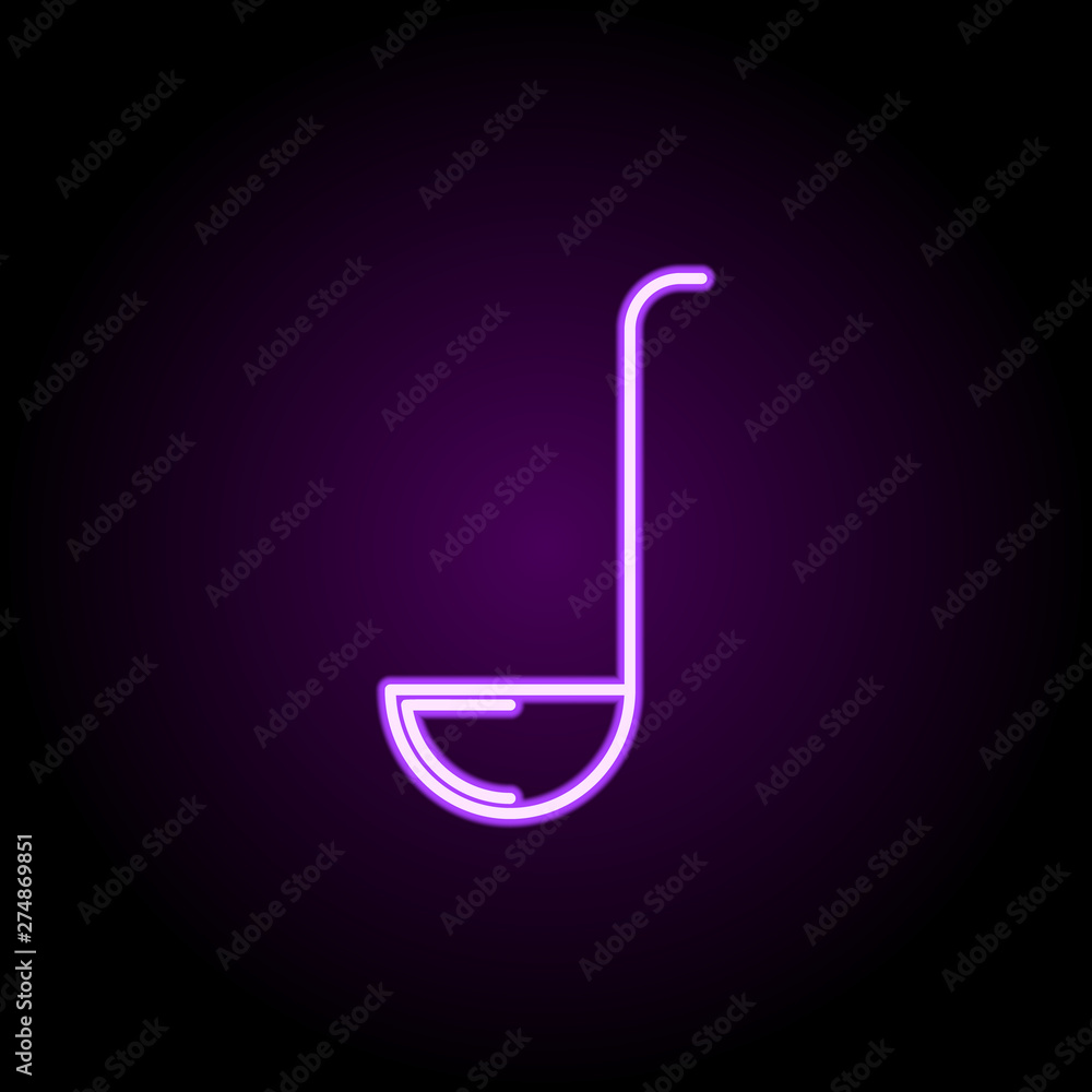 ladle neon icon. Elements of web set. Simple icon for websites, web design, mobile app, info graphics ladle neon icon. Elements of web set. Simple icon for websites, web design, mobile app, info graphics
