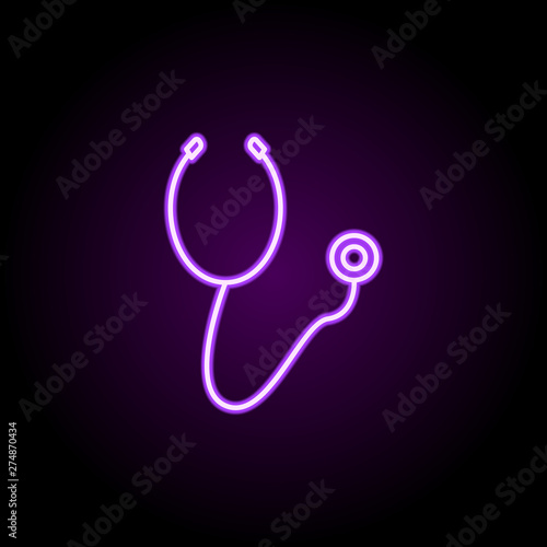 endoscope neon icon. Elements of web set. Simple icon for websites, web design, mobile app, info graphics