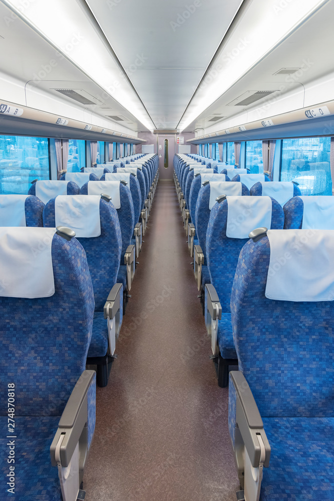 Fototapeta premium interior view of modern train