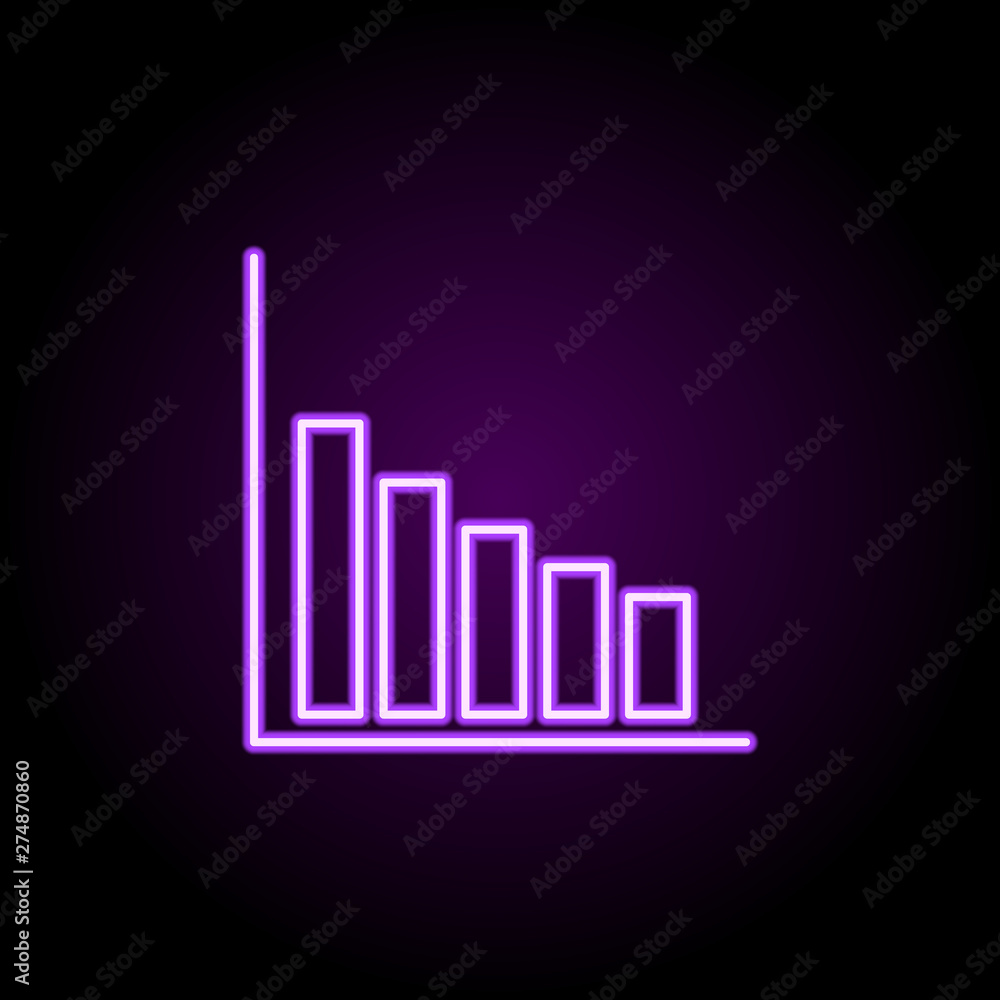 downgrade schedule neon icon. Elements of web set. Simple icon for websites, web design, mobile app, info graphics downgrade schedule neon icon. Elements of web set. Simple icon for websites, web design, mobile app, info graphics
