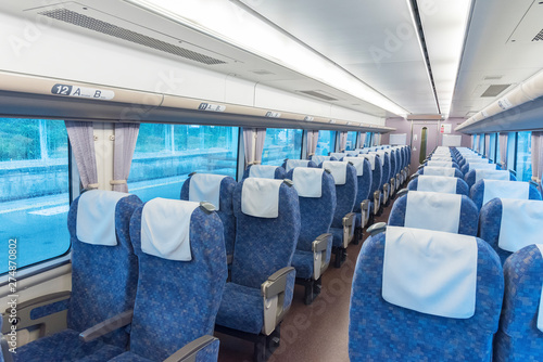 interior view of modern train