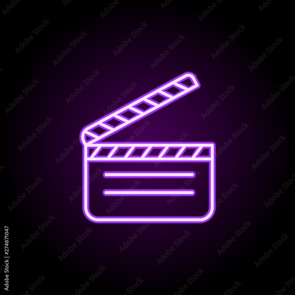 director's cracker neon icon. Elements of web set. Simple icon for websites, web design, mobile app, info graphics director's cracker neon icon. Elements of web set. Simple icon for websites, web design, mobile app, info graphics
