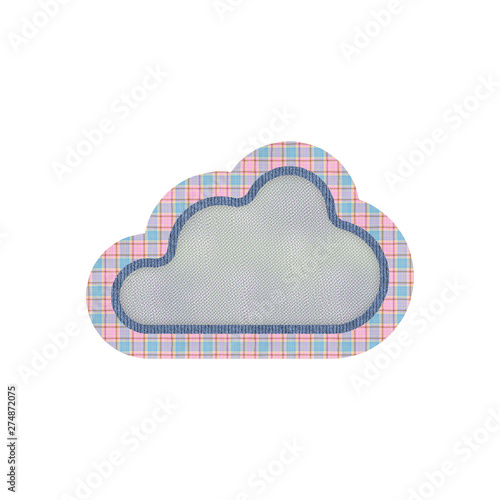 Cloth textured badge in for...