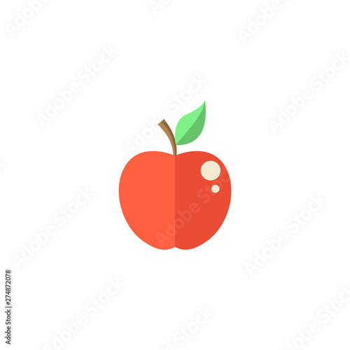 Red apple fruit illustration