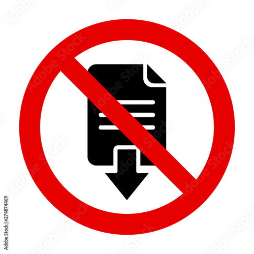 Download und Verbotsschild