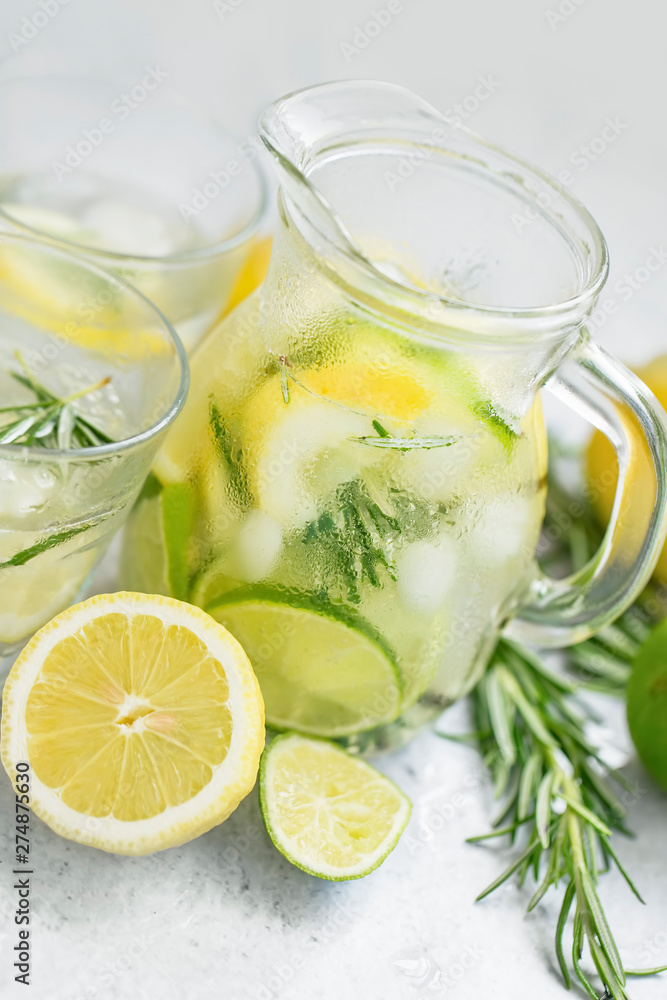 Lime, lemon and rosemary fresh lemonade Lime, lemon and rosemary fresh lemonade
