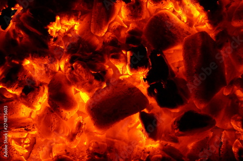 Embers glowing background. ...