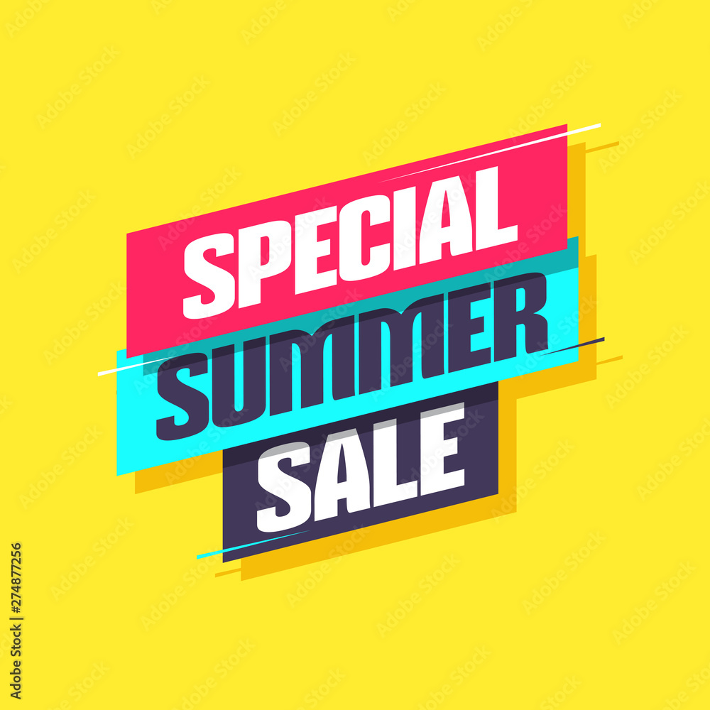 Special Summer Sale Shopping Label Special Summer Sale Shopping Label