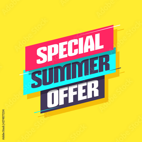 Special Summer Offer Shopping Label