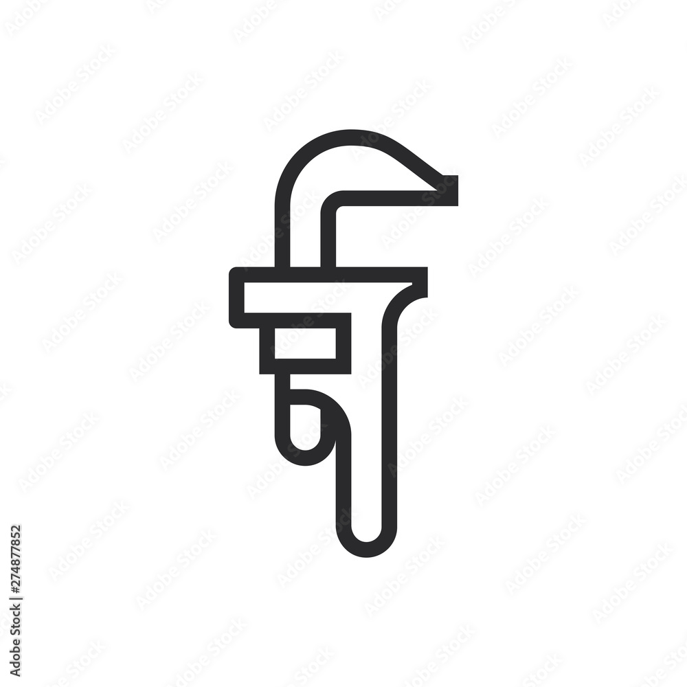 Wrench vector icon in modern style for web site and mobile app Wrench vector icon in modern style for web site and mobile app