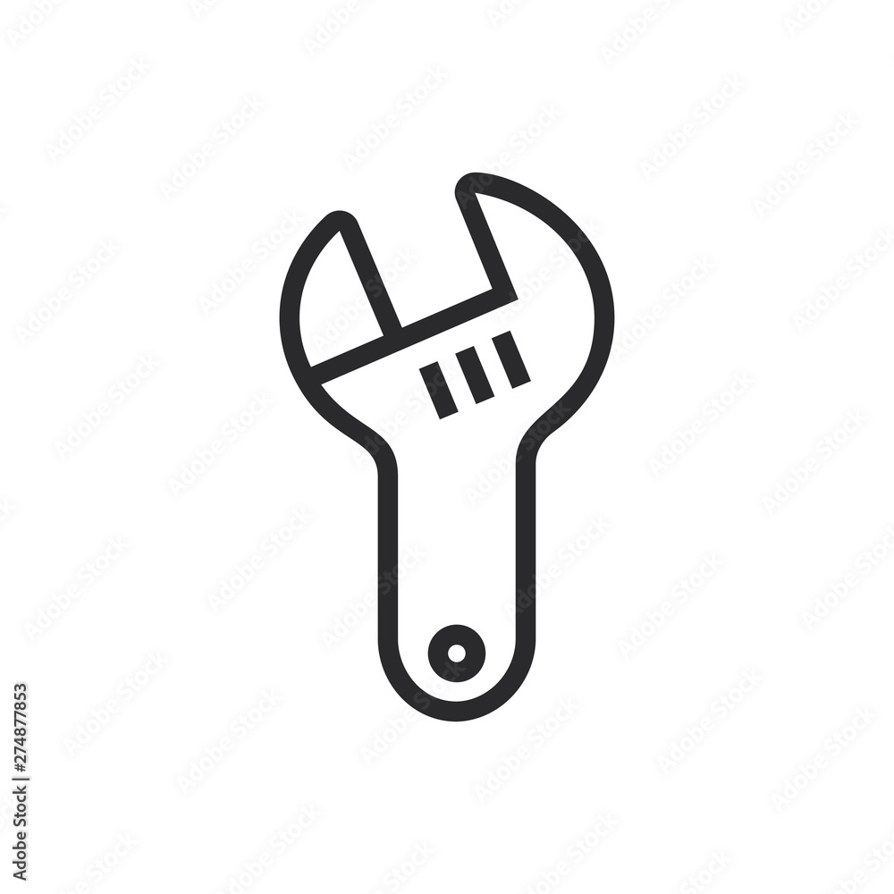 Wrench vector icon in modern style for web site and mobile app Wrench vector icon in modern style for web site and mobile app