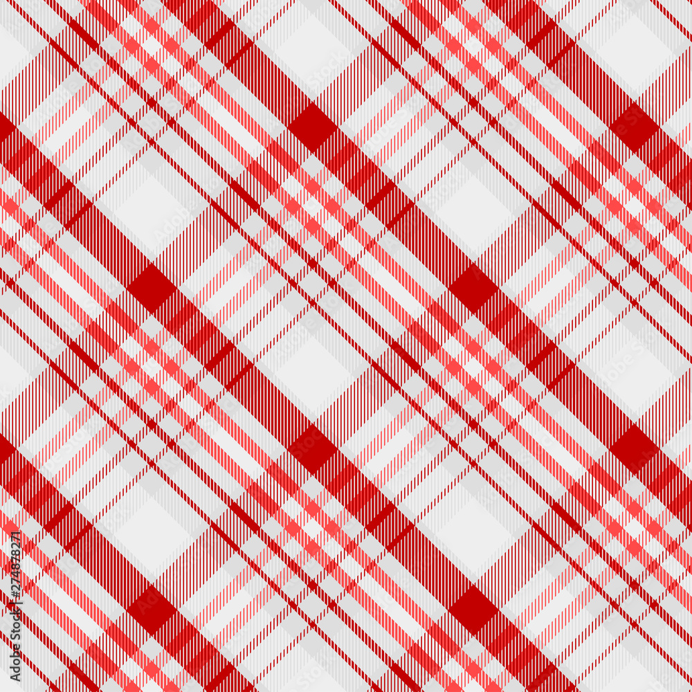 Tartan Pattern in Red and White . Texture for plaid, tablecloths, clothes, shirts, dresses, paper, bedding, blankets, quilts and other textile products. Vector illustration EPS 10 Tartan Pattern in Red and White . Texture for plaid, tablecloths, clothes, shirts, dresses, paper, bedding, blankets, quilts and other textile products. Vector illustration EPS 10