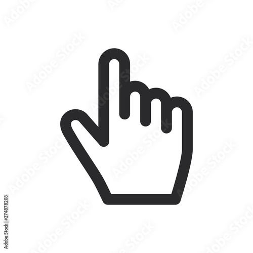 Clicker vector icon in modern style for web site and mobile app