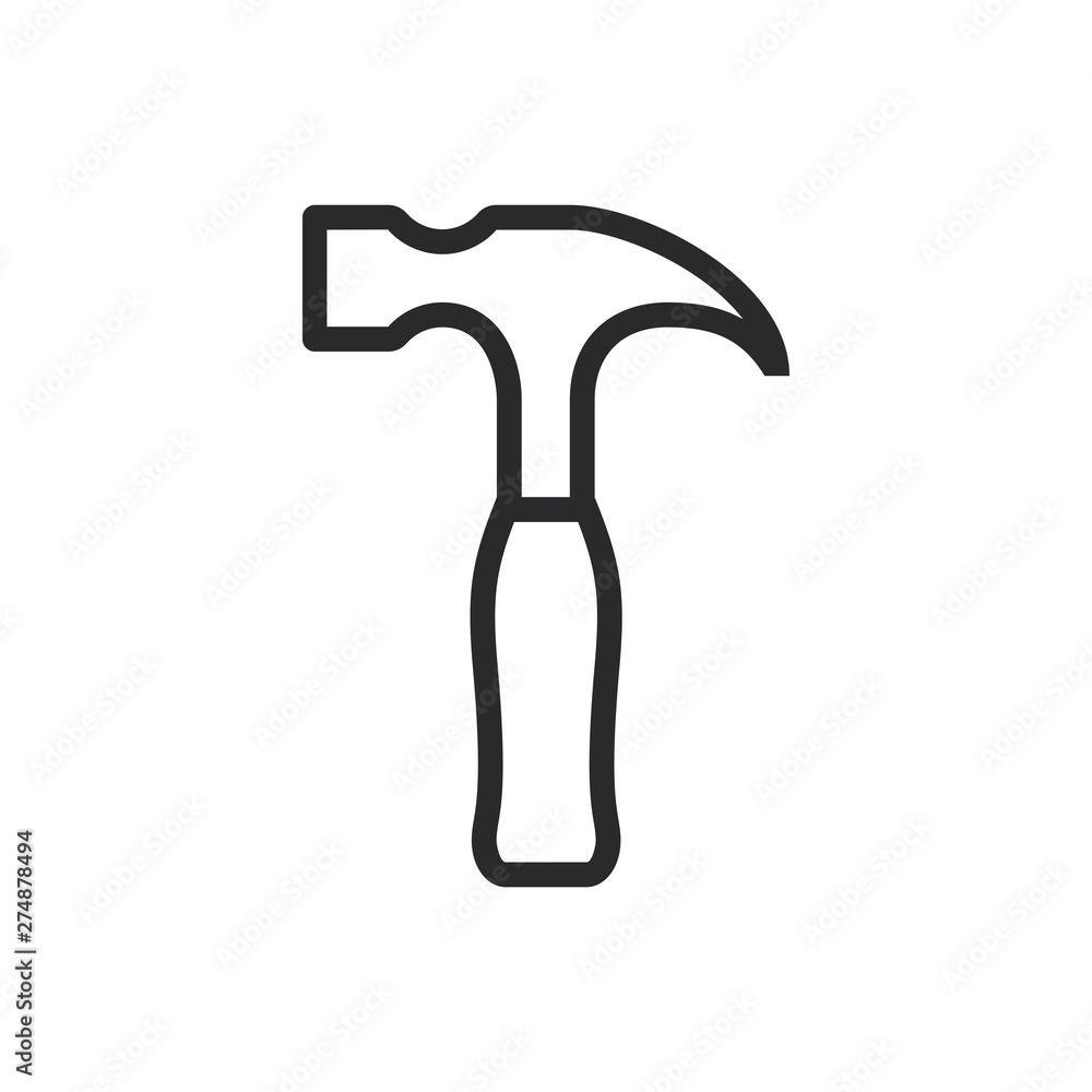 Hammer vector icon in modern style for web site and mobile app Hammer vector icon in modern style for web site and mobile app