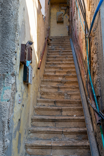Old staircase with peeling walls © studiodr