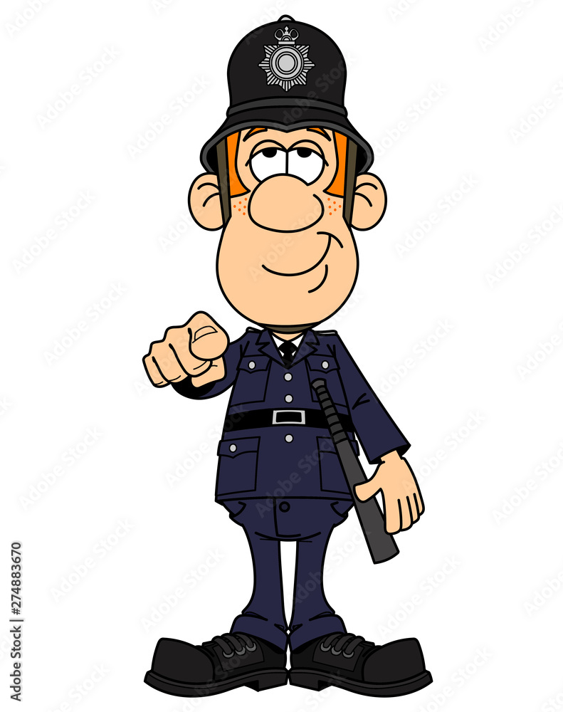 English historic policeman, constable, bobby. London police. Stock Vector |  Adobe Stock