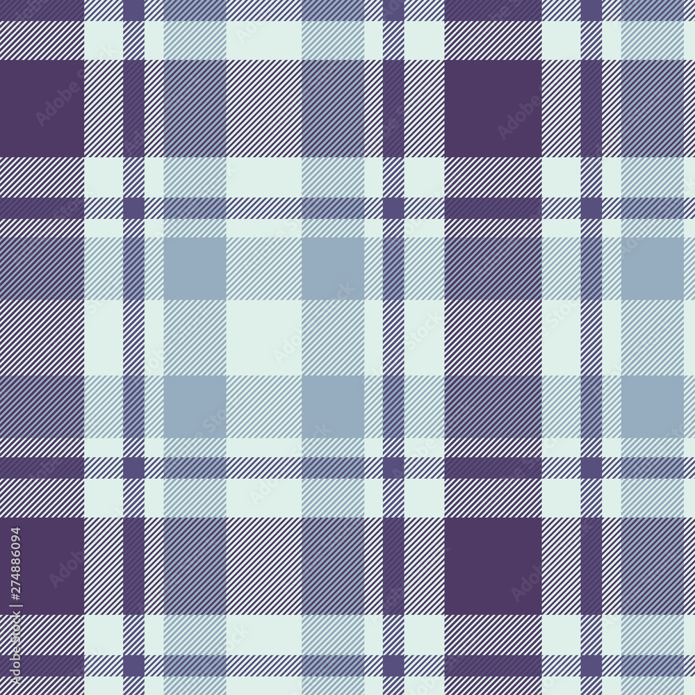 Tartan Pattern in purple and light blue. Texture for plaid, tablecloths, clothes, shirts, dresses, paper, bedding, blankets, quilts and other textile products. Vector illustration EPS 10 Tartan Pattern in purple and light blue. Texture for plaid, tablecloths, clothes, shirts, dresses, paper, bedding, blankets, quilts and other textile products. Vector illustration EPS 10