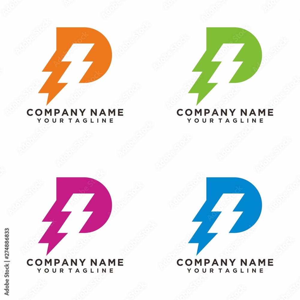 electric letter D and P logo vector icon ilustration electric letter D and P logo vector icon ilustration