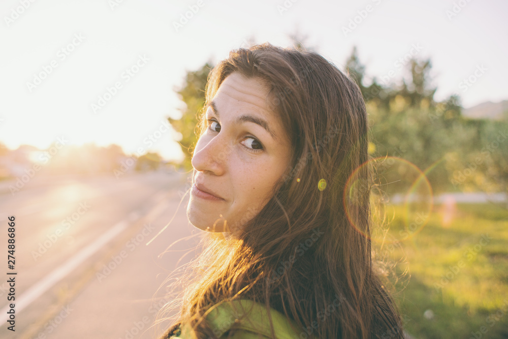 Portrait of a girl with long hair. Portrait of a girl with long hair.