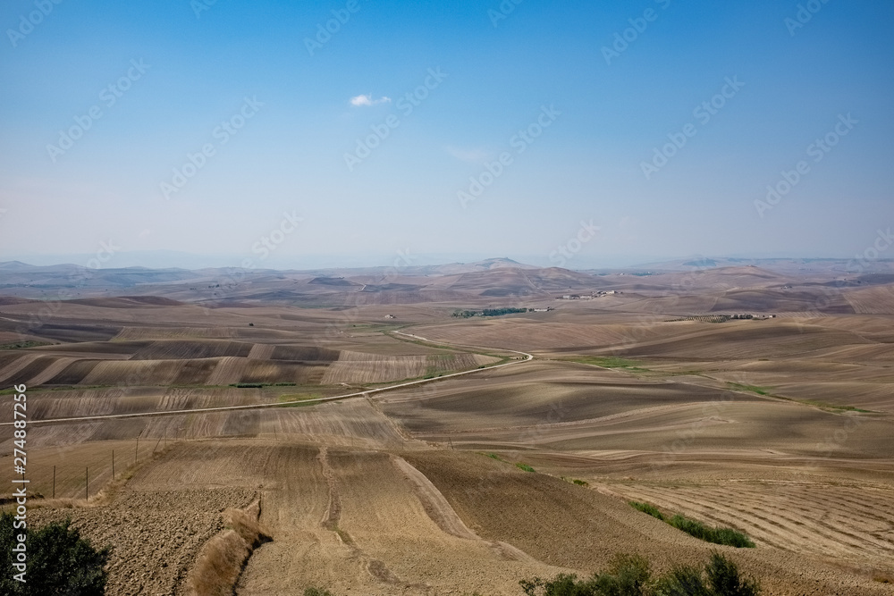 Agricultural landscape of Murgia plateau. Apulia region, Italy