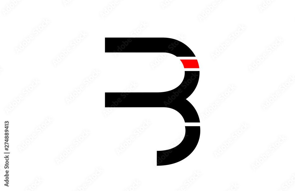black red B alphabet letter logo icon design sign black red B alphabet letter logo icon design sign
