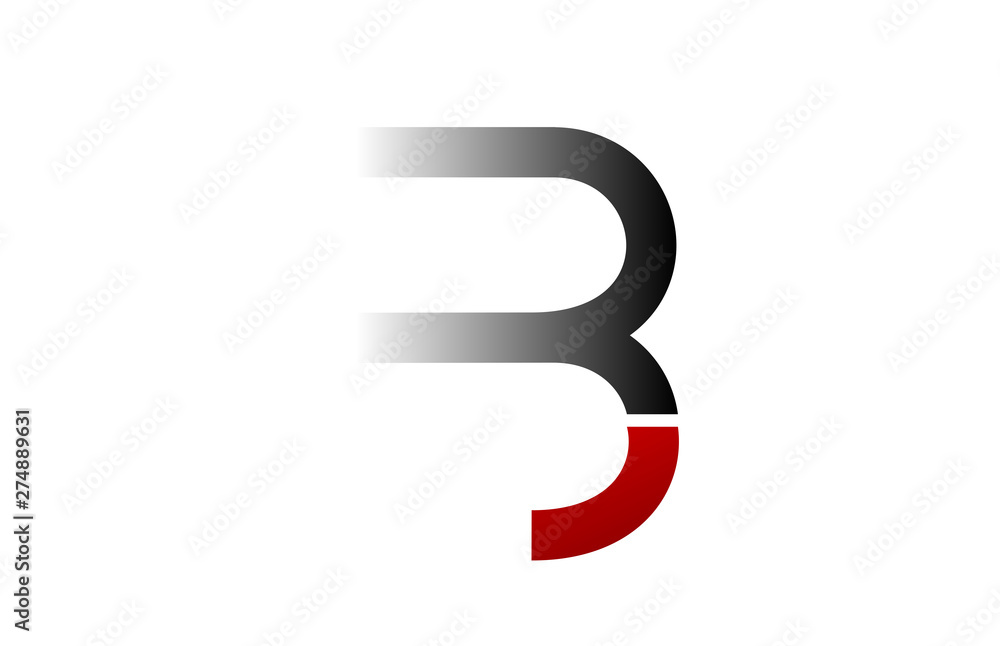 black white red grey B alphabet letter logo icon design sign black white red grey B alphabet letter logo icon design sign
