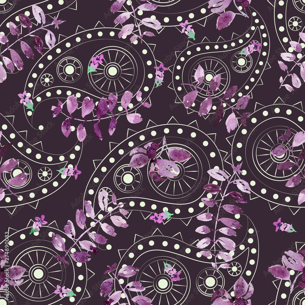 Basil and paisley pattern Basil and paisley pattern