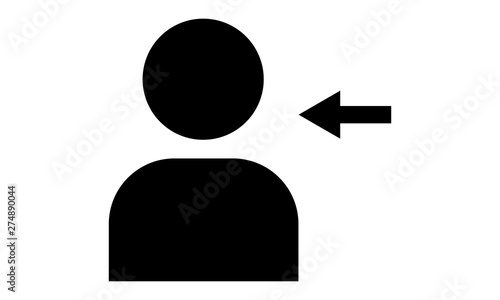  Previous user flat icon vector image
