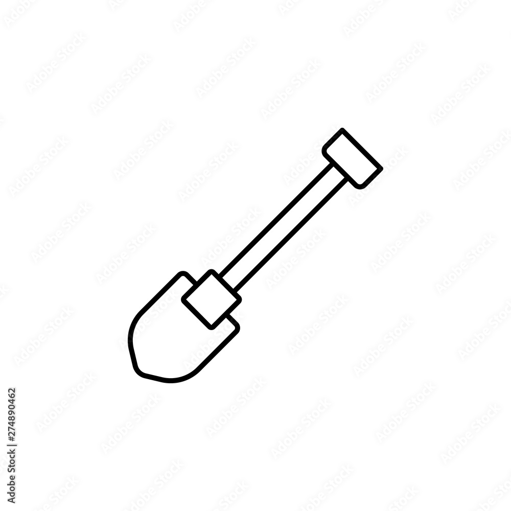 Shovel, firefighter icon. Element of firefighter icon. Thin line icon for website design and development, app development Shovel, firefighter icon. Element of firefighter icon. Thin line icon for website design and development, app development