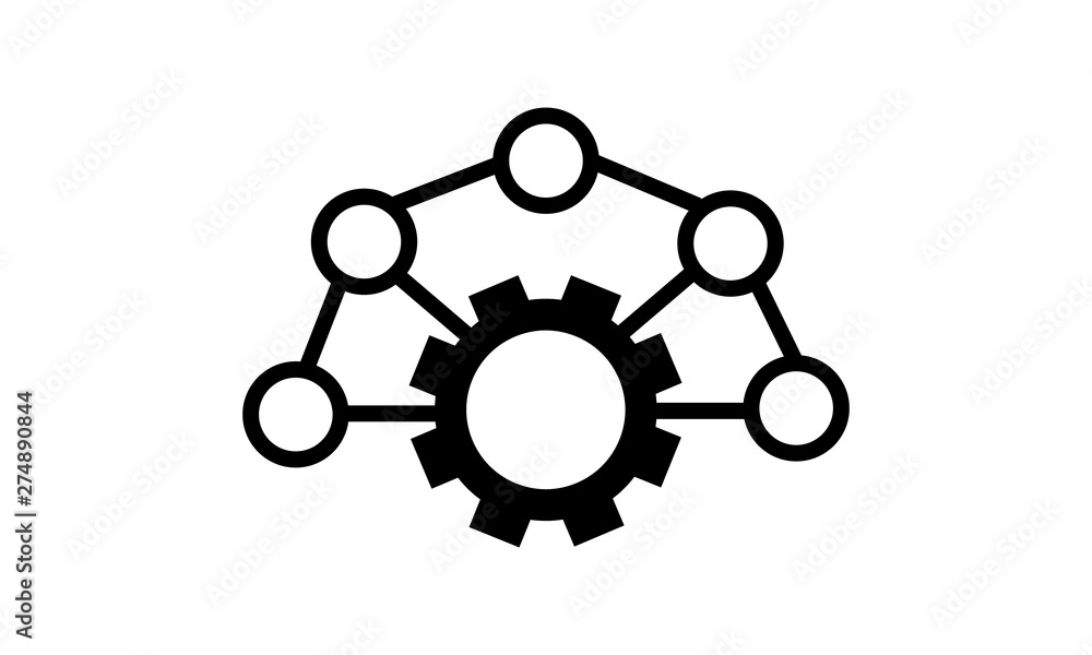 Service network icon for technical support and maintenance Service network icon for technical support and maintenance