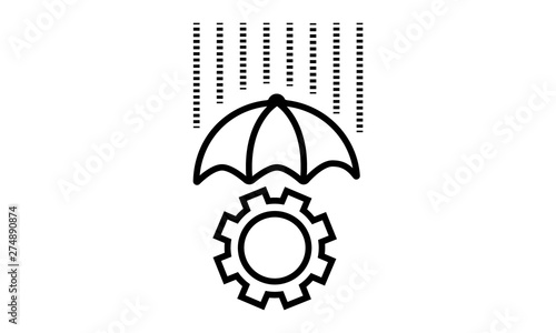 Risk management icon for business and safety concepts