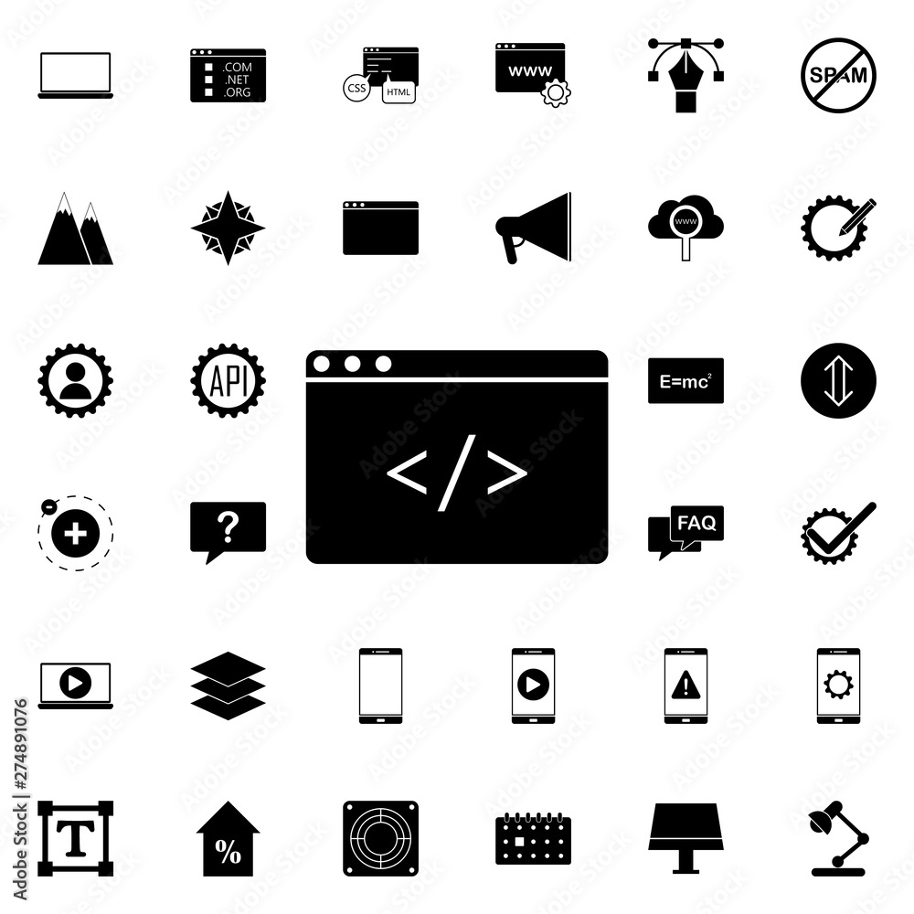 browser icon. Universal set of web for website design and development, app development browser icon. Universal set of web for website design and development, app development