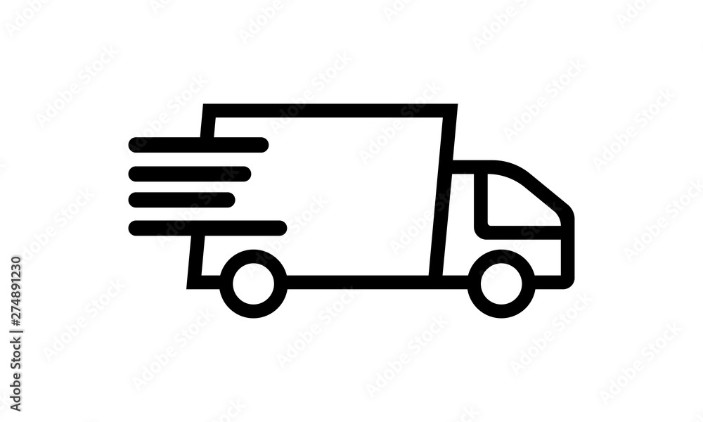 Fast shipping delivery truck icon for logistics and transportation Fast shipping delivery truck icon for logistics and transportation