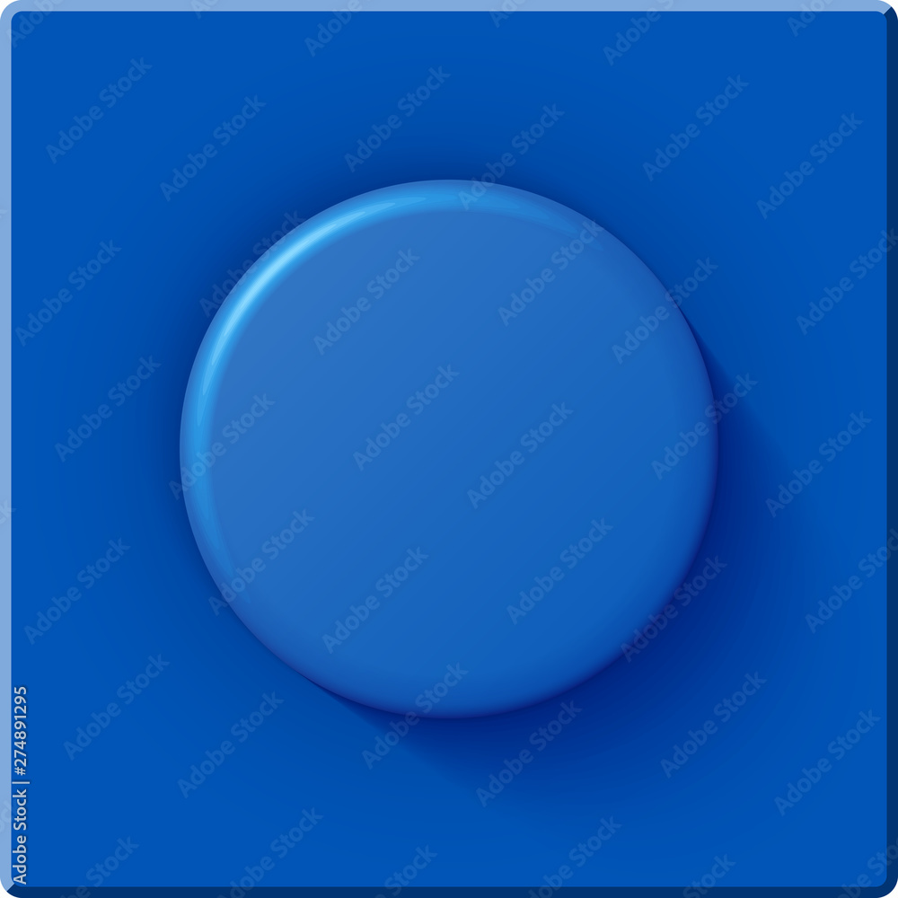 High quality glossy big blue detail from a plastic constructor.