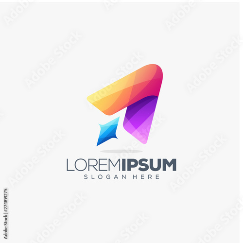 rocket logo design vector illustration