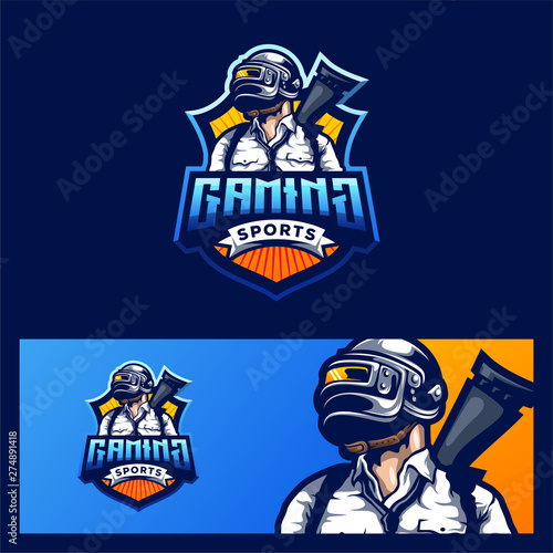 gaming logo design vector illustration